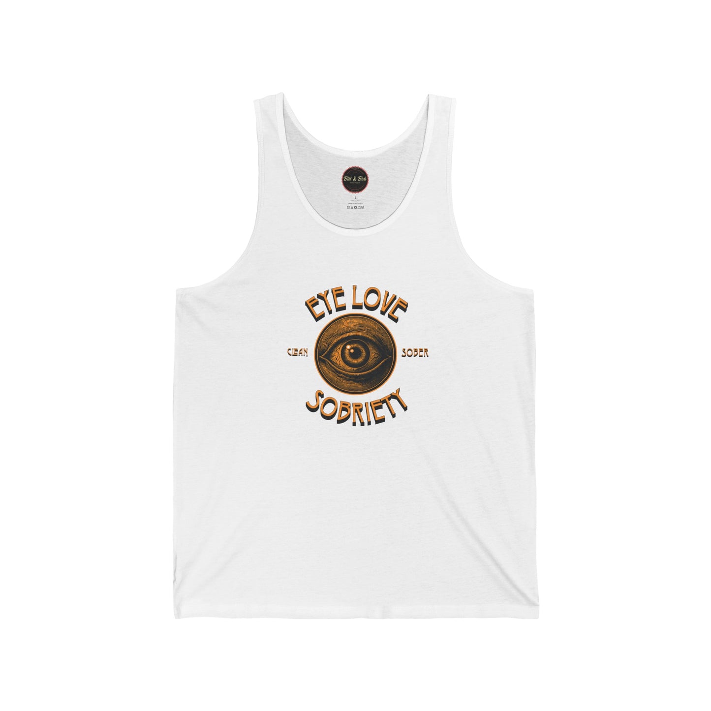 Eye Love Sobriety Unisex Jersey Tank