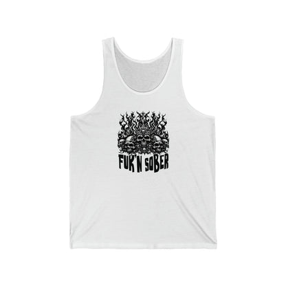 Fuk'n Sober Unisex Jersey Tank