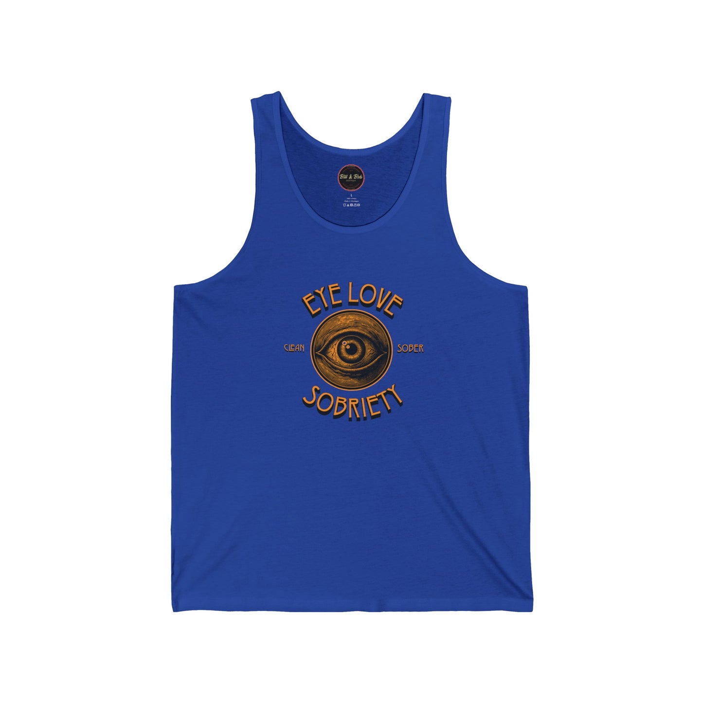 Eye Love Sobriety Unisex Jersey Tank