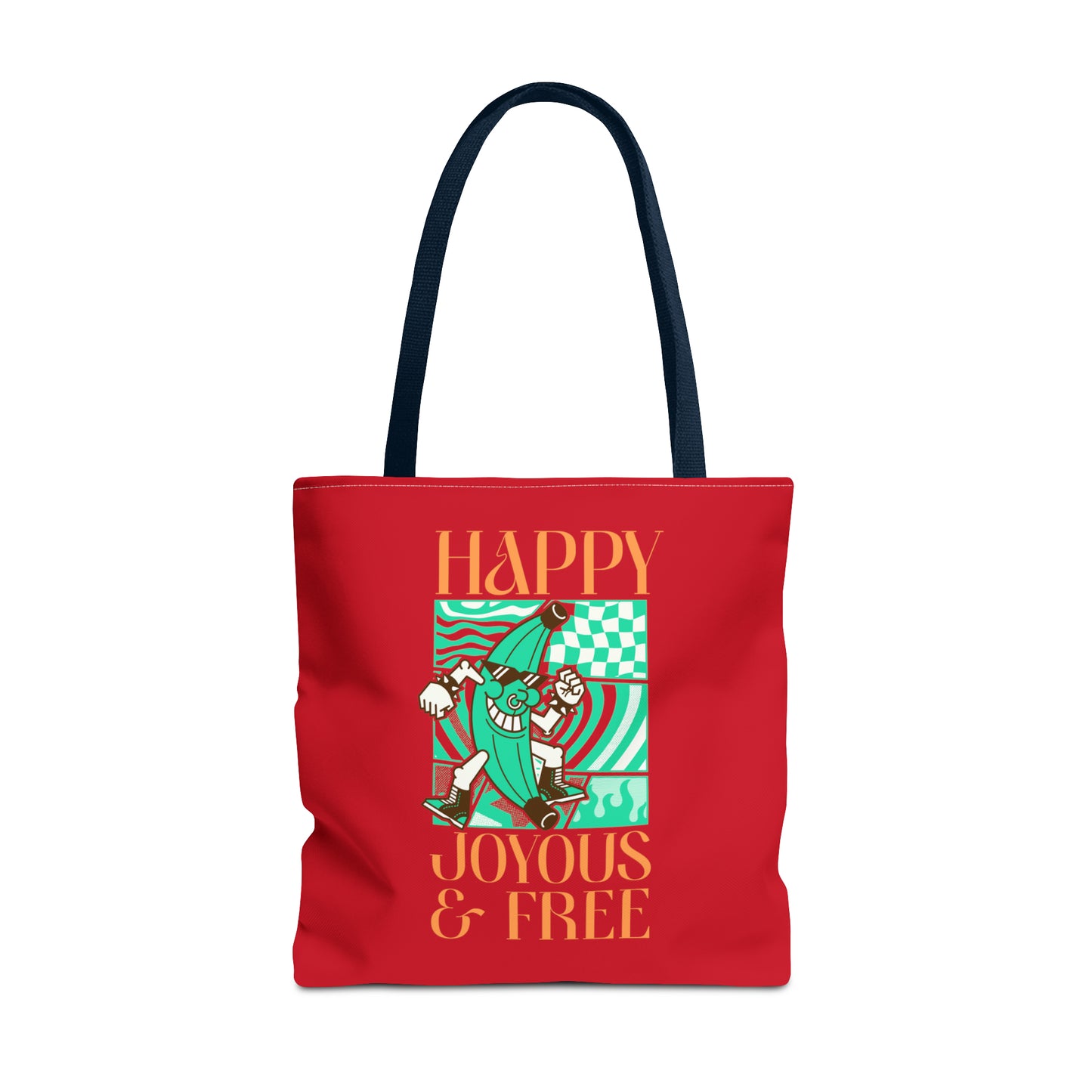 Happy Joyous and Free Tote Bag (AOP)