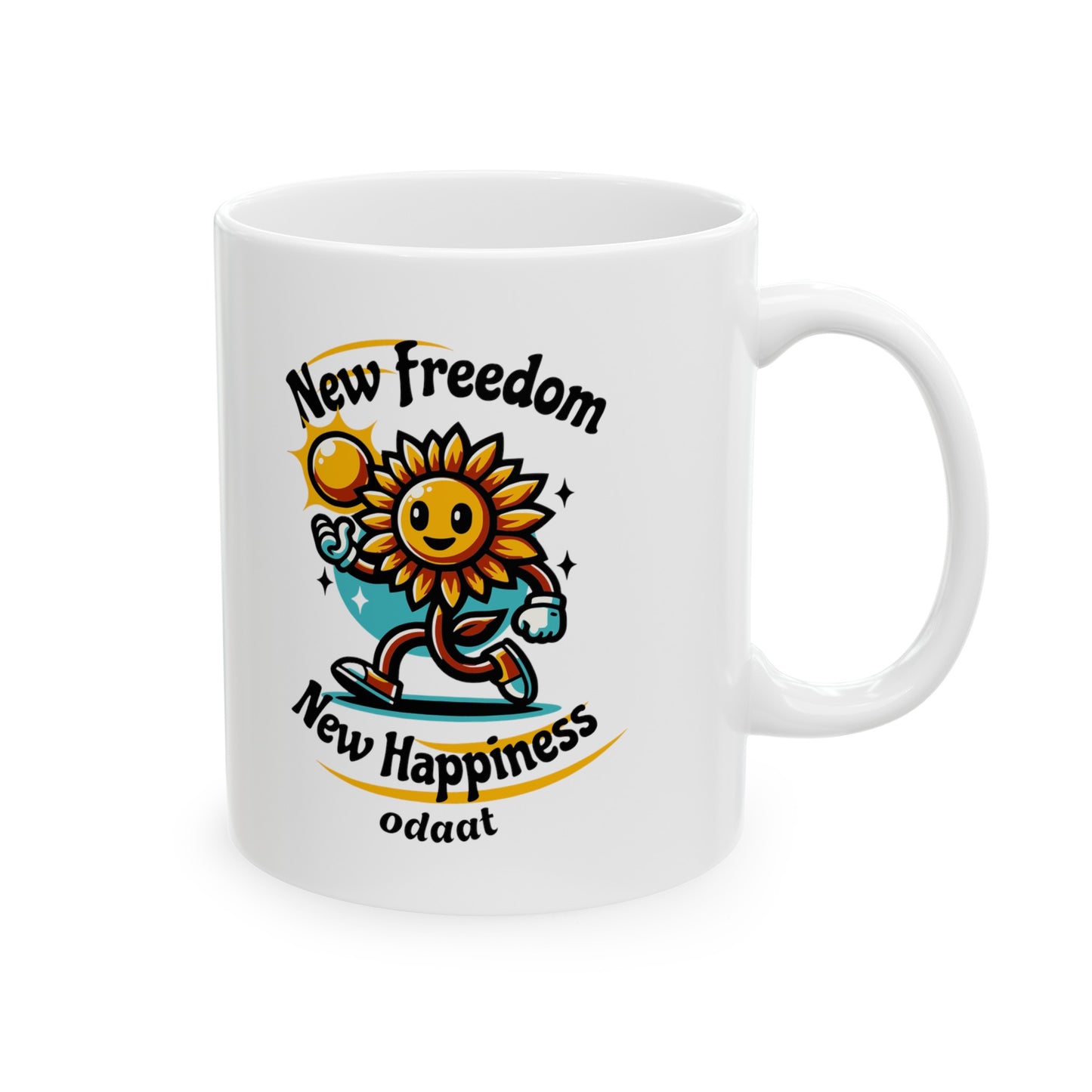 New Freedom New Happiness Ceramic Mug, (11oz)