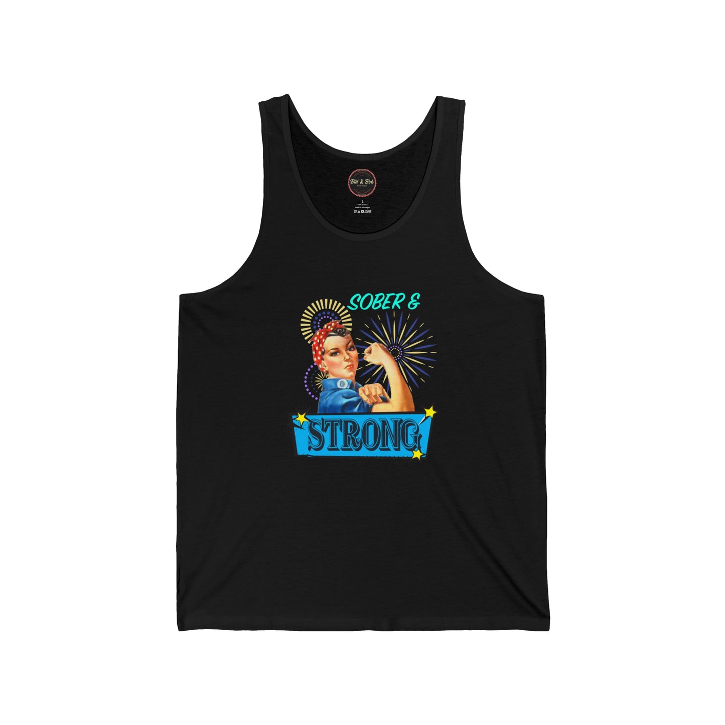 Sober & Strong Vintage Unisex Jersey Tank