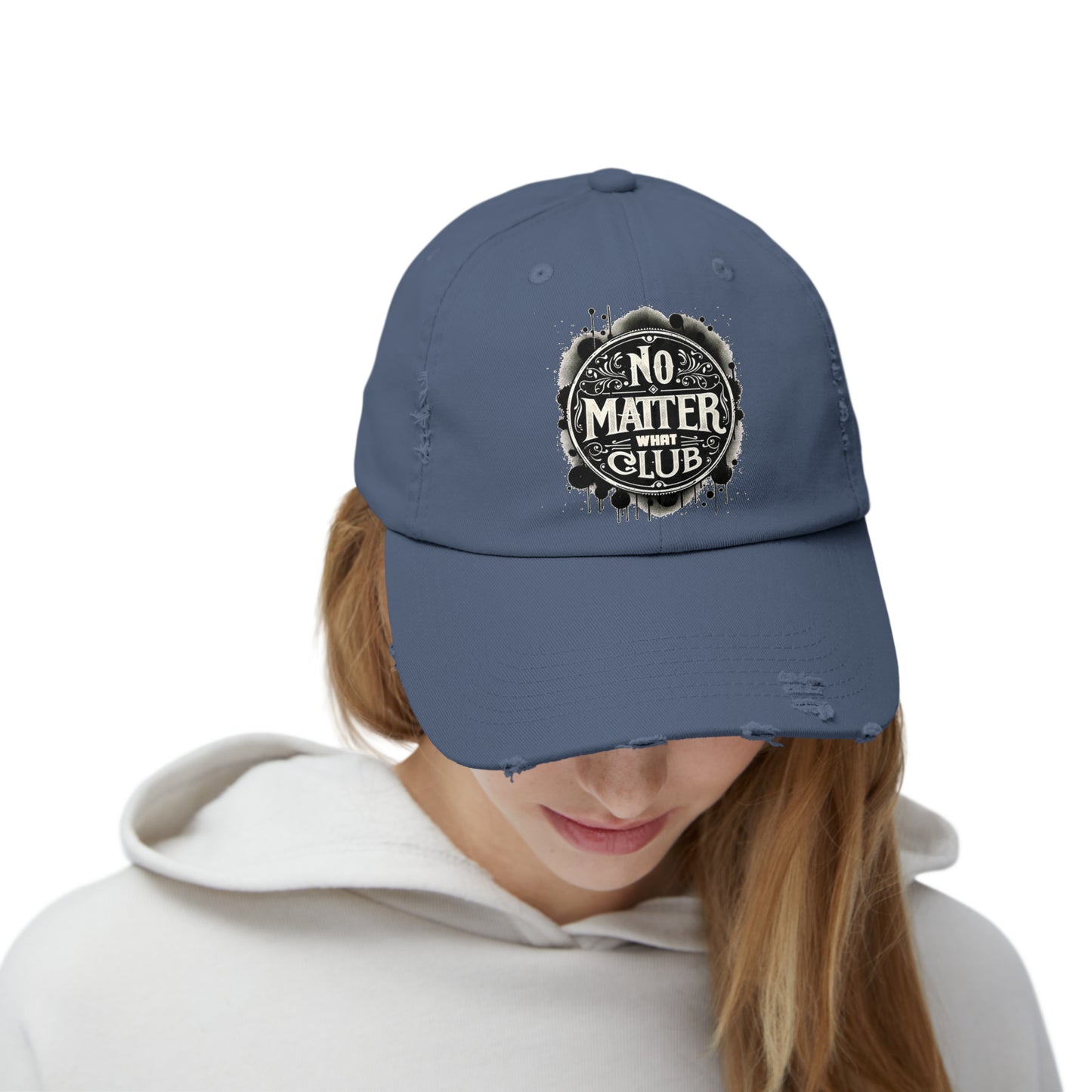 No Matter What Club Unisex Distressed Cap