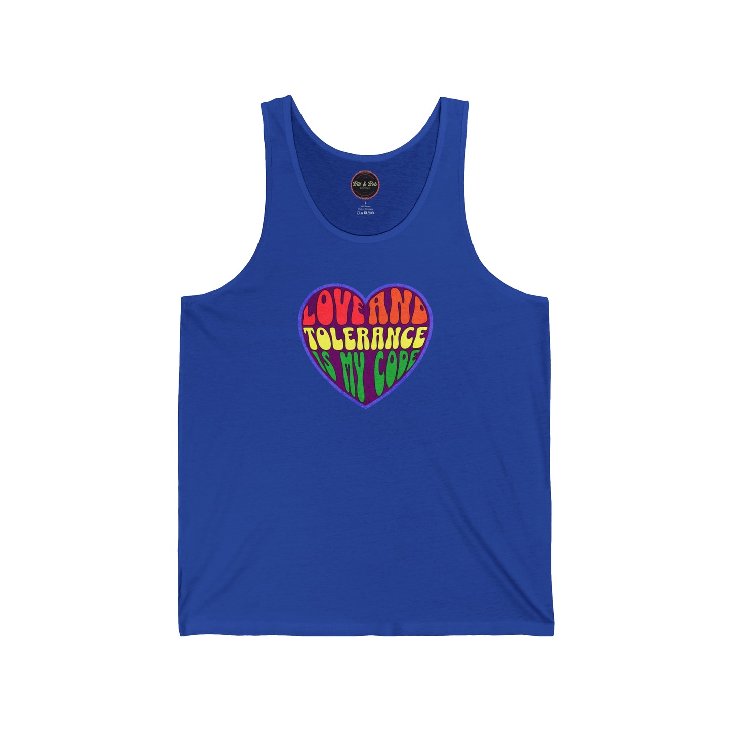Love and Tolerance Unisex Jersey Tank