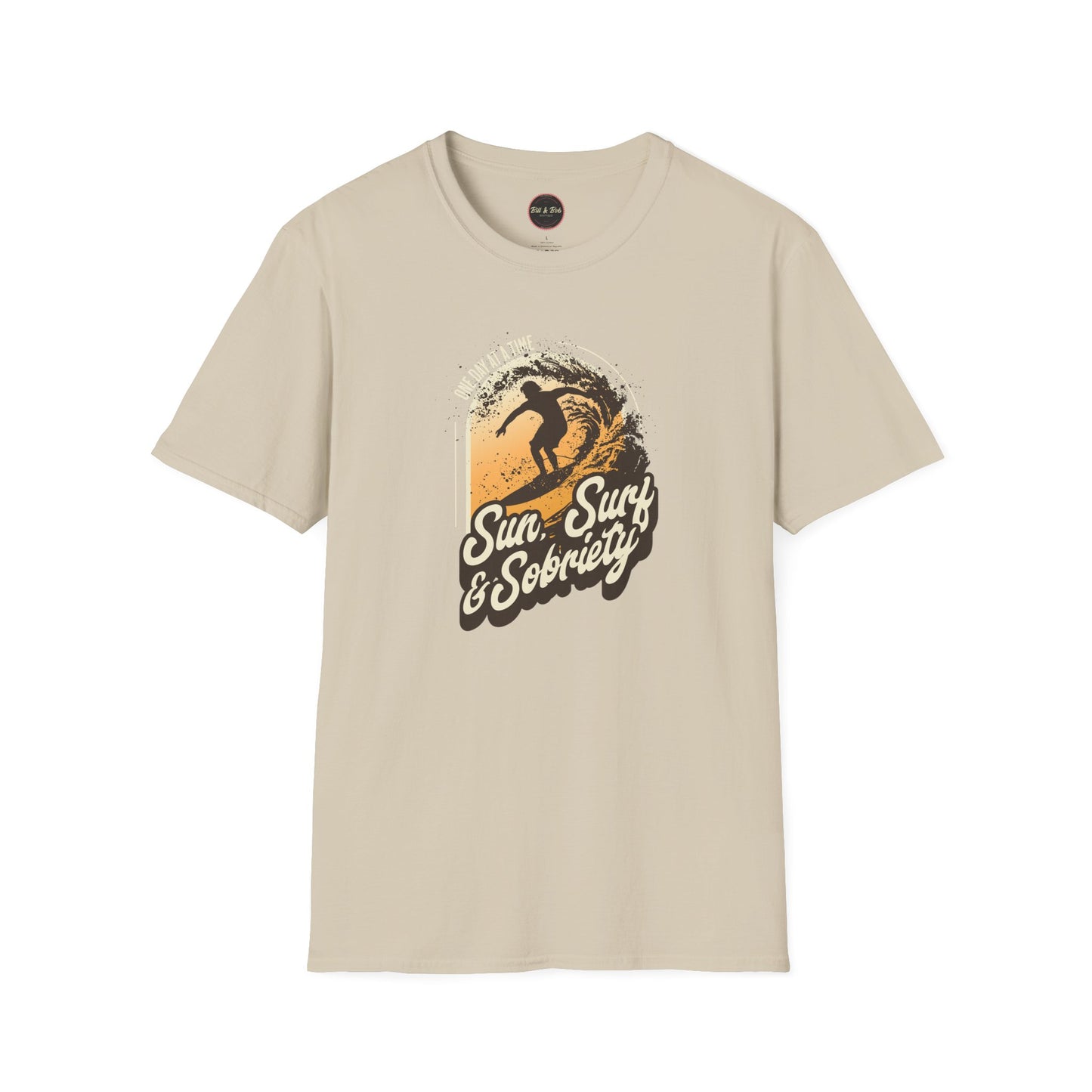 Sun Surf and Sobriety Unisex Softstyle T-Shirt