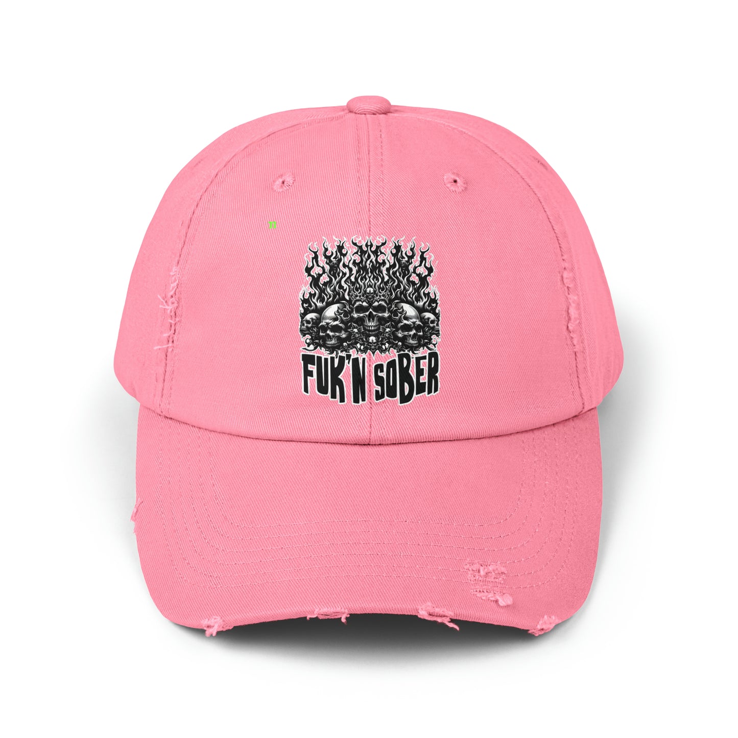 Fuk'n Sober Unisex Distressed Cap