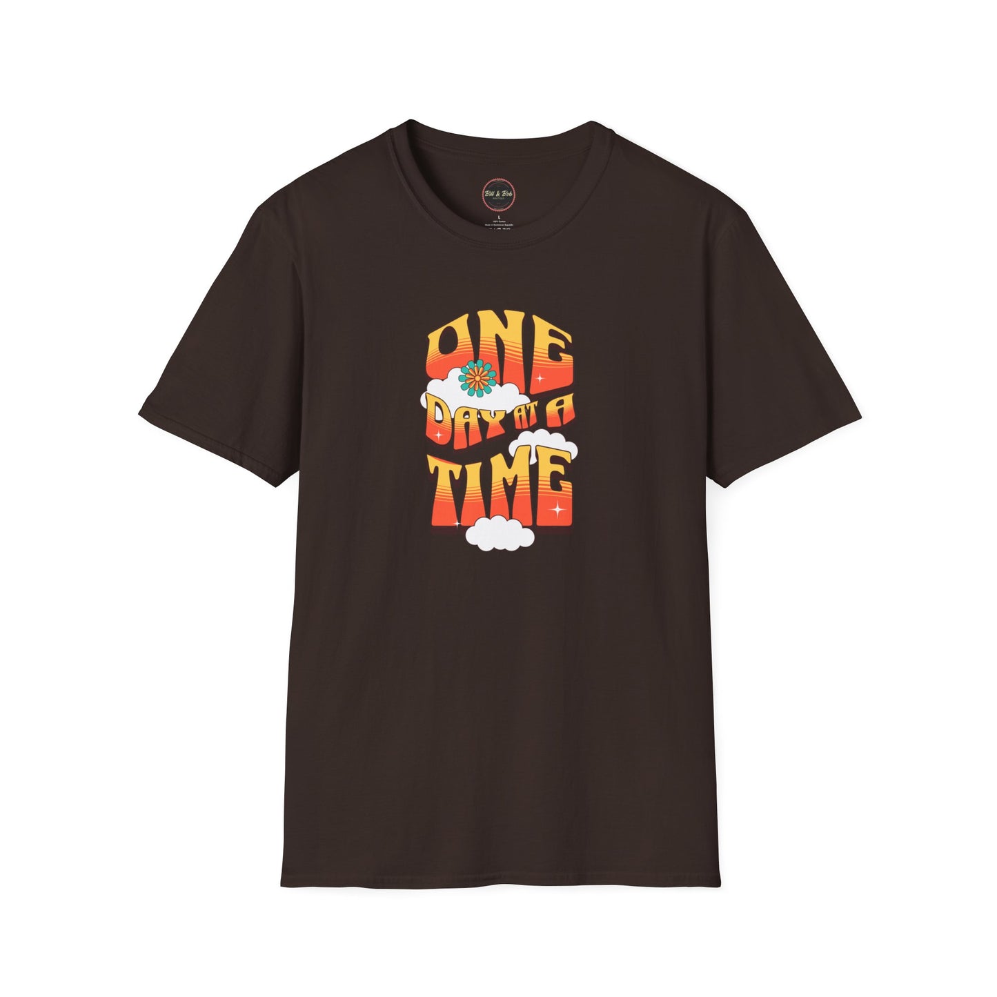 One Day at a Time Clouds Unisex Softstyle T-Shirt