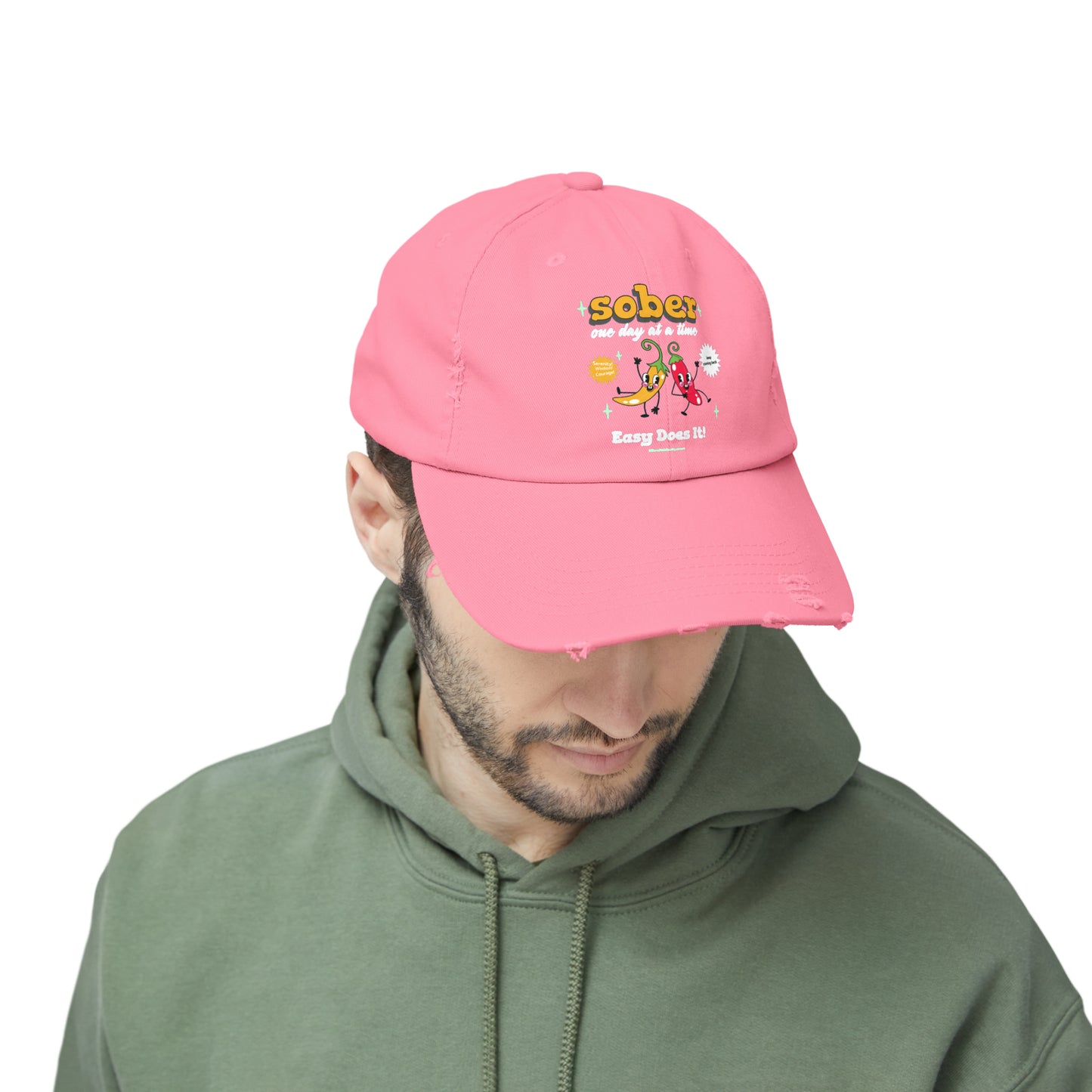 Silly Sober Unisex Distressed Cap