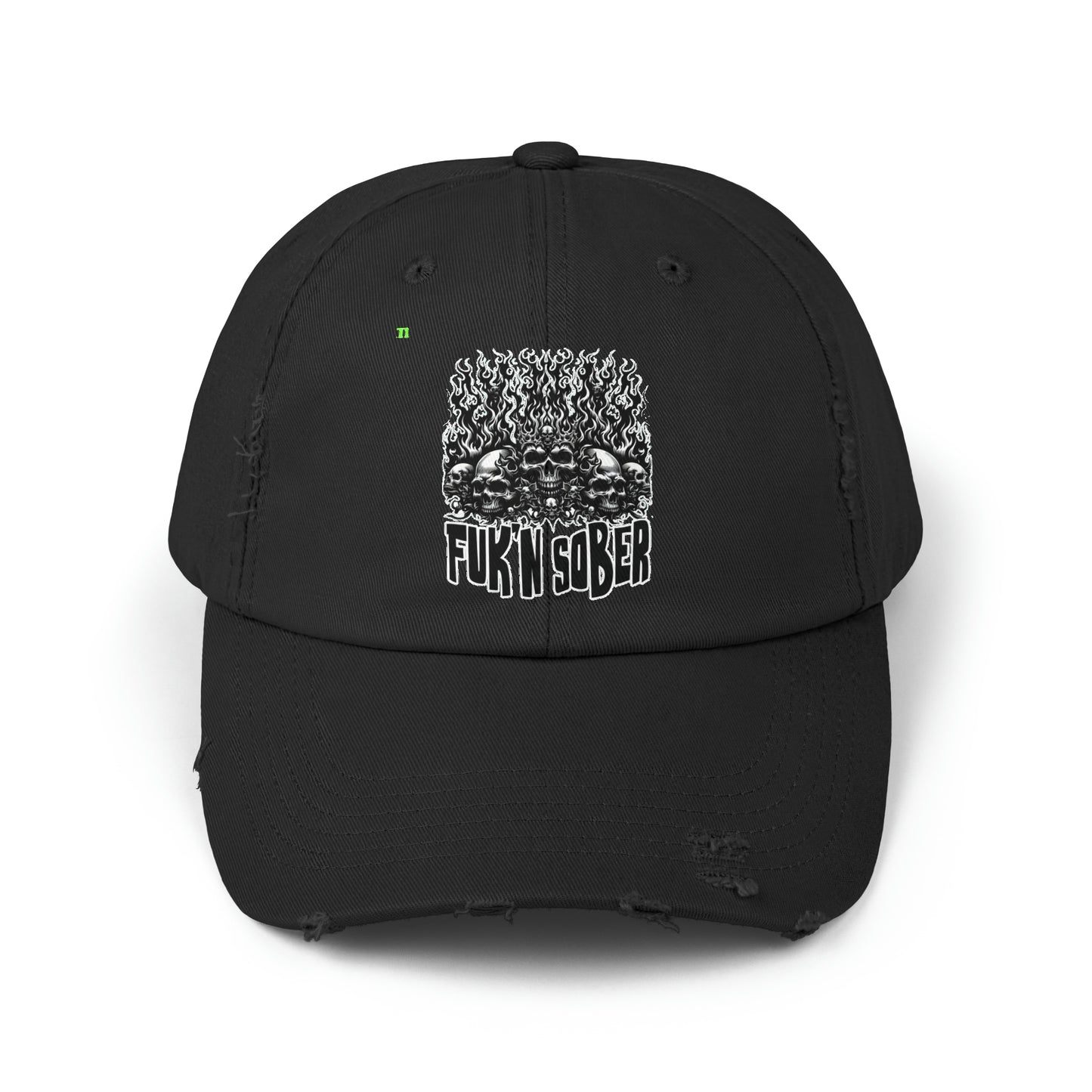 Fuk'n Sober Unisex Distressed Cap