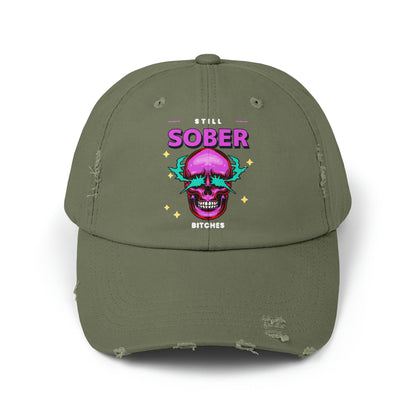 Still Sober Bitches Unisex Distressed Cap