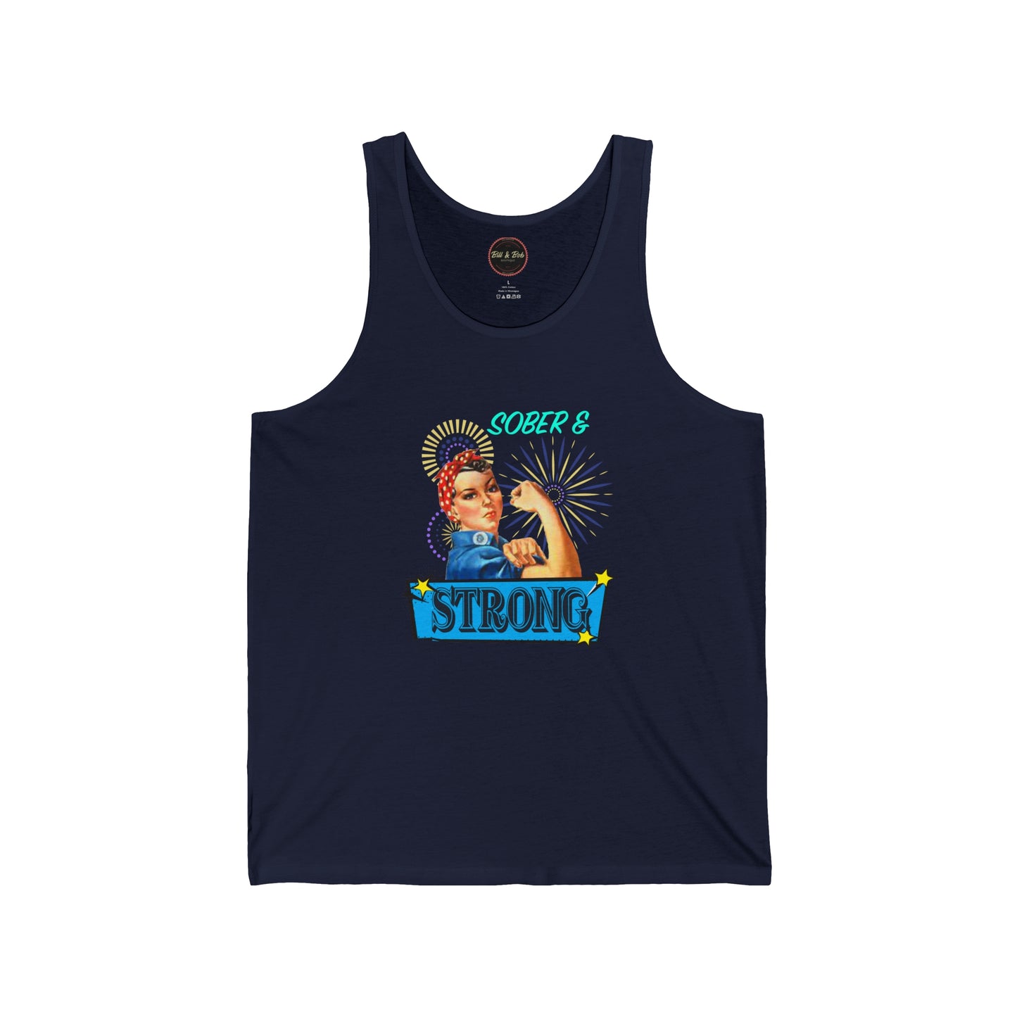 Sober & Strong Vintage Unisex Jersey Tank