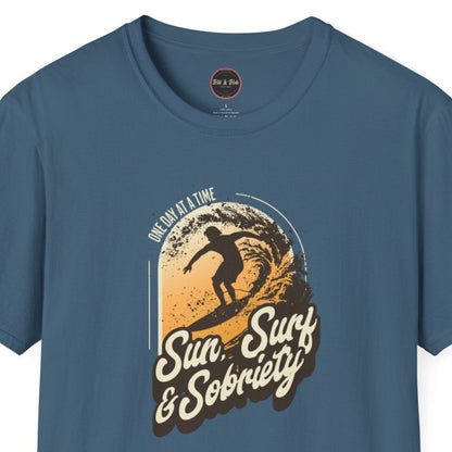 Sun Surf and Sobriety Unisex Softstyle T-Shirt