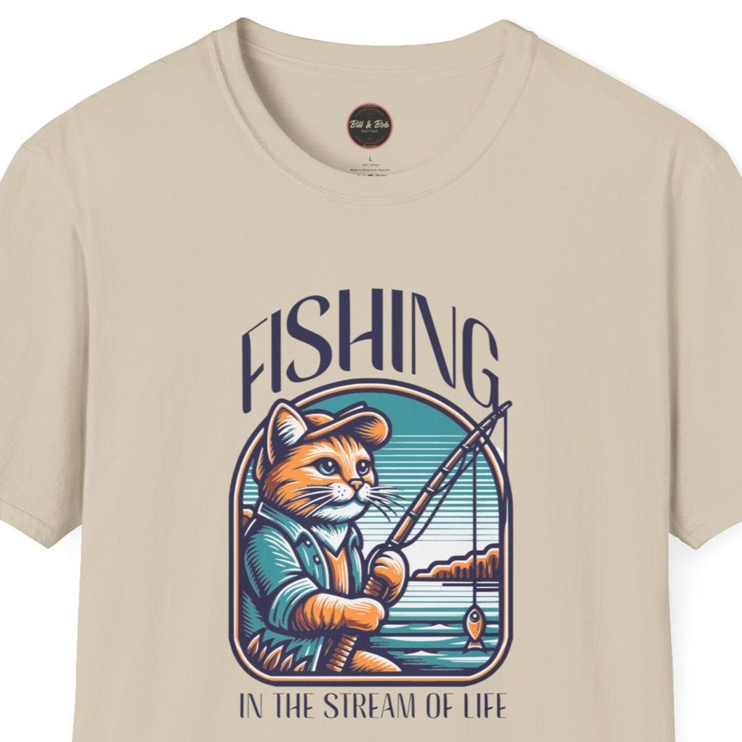 Fishing in the Stream of Life Unisex Softstyle T-Shirt