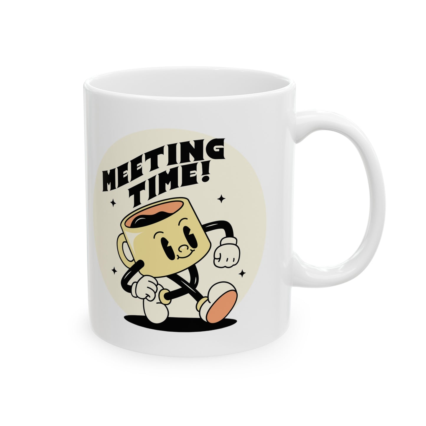 Meeting Time Ceramic Mug, (11oz)