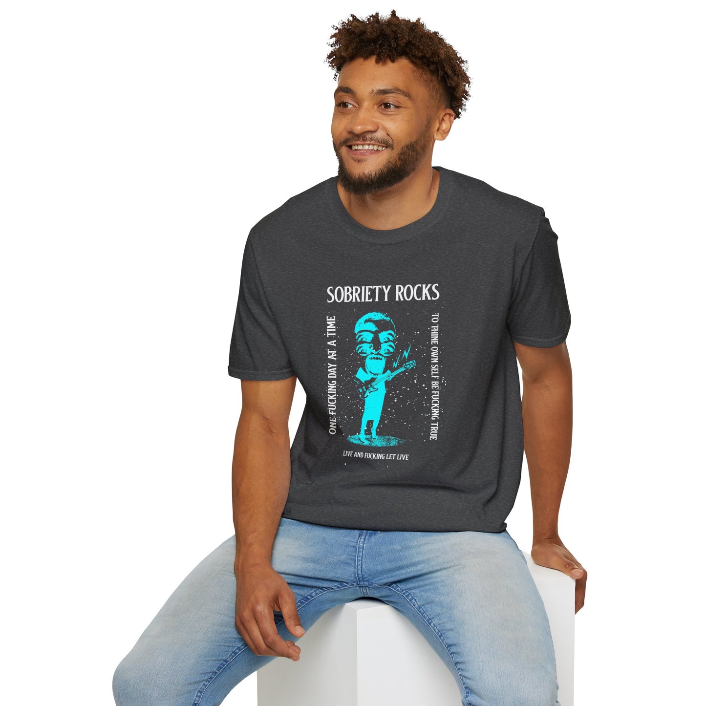 Sobriety Rocks Unisex Softstyle T-Shirt