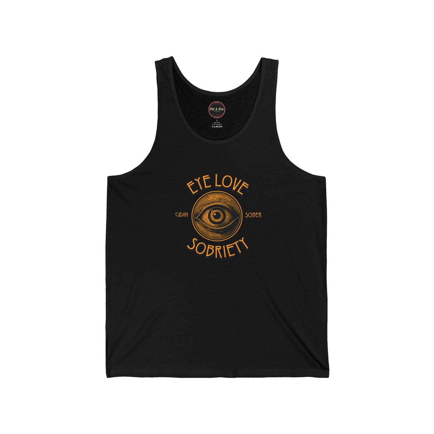 Eye Love Sobriety Unisex Jersey Tank