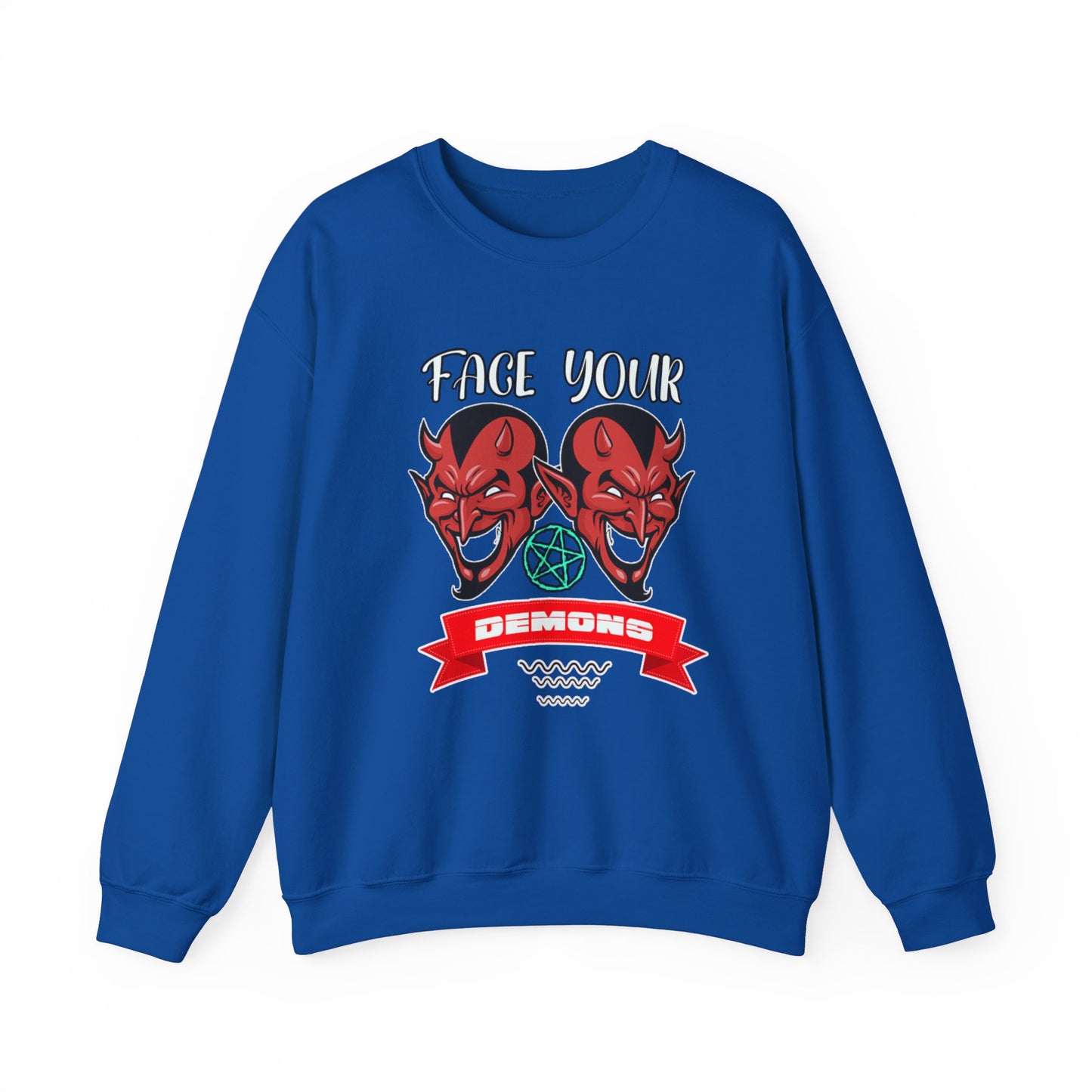 Face Your Demons Unisex Heavy Blend™ Crewneck Sweatshirt