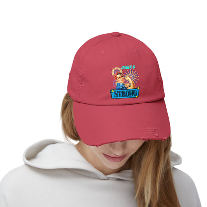 Sober and Strong Vintage Unisex Distressed Cap