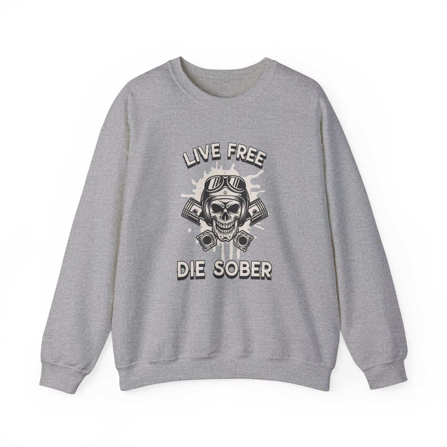 Live Free Die Sober Unisex Heavy Blend™ Crewneck Sweatshirt