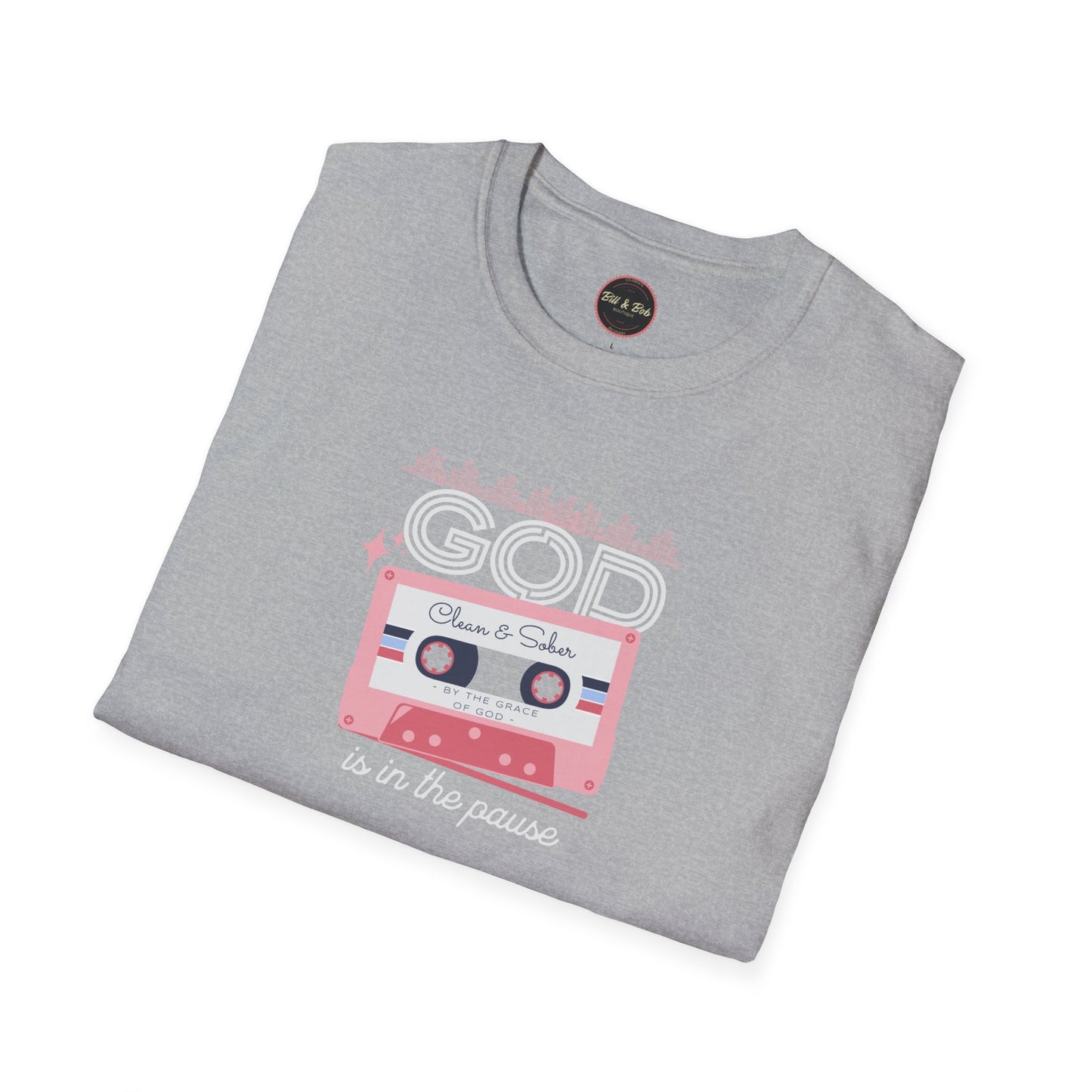 God is in the Pause Unisex Softstyle T-Shirt