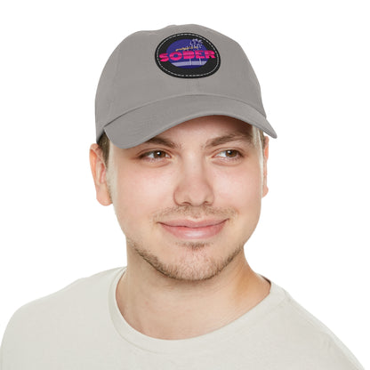 Grateful to be Sober Dad Hat with Leather Patch (Round)