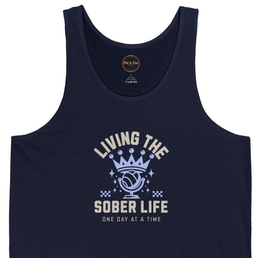 Living the Sober Life Unisex Jersey Tank