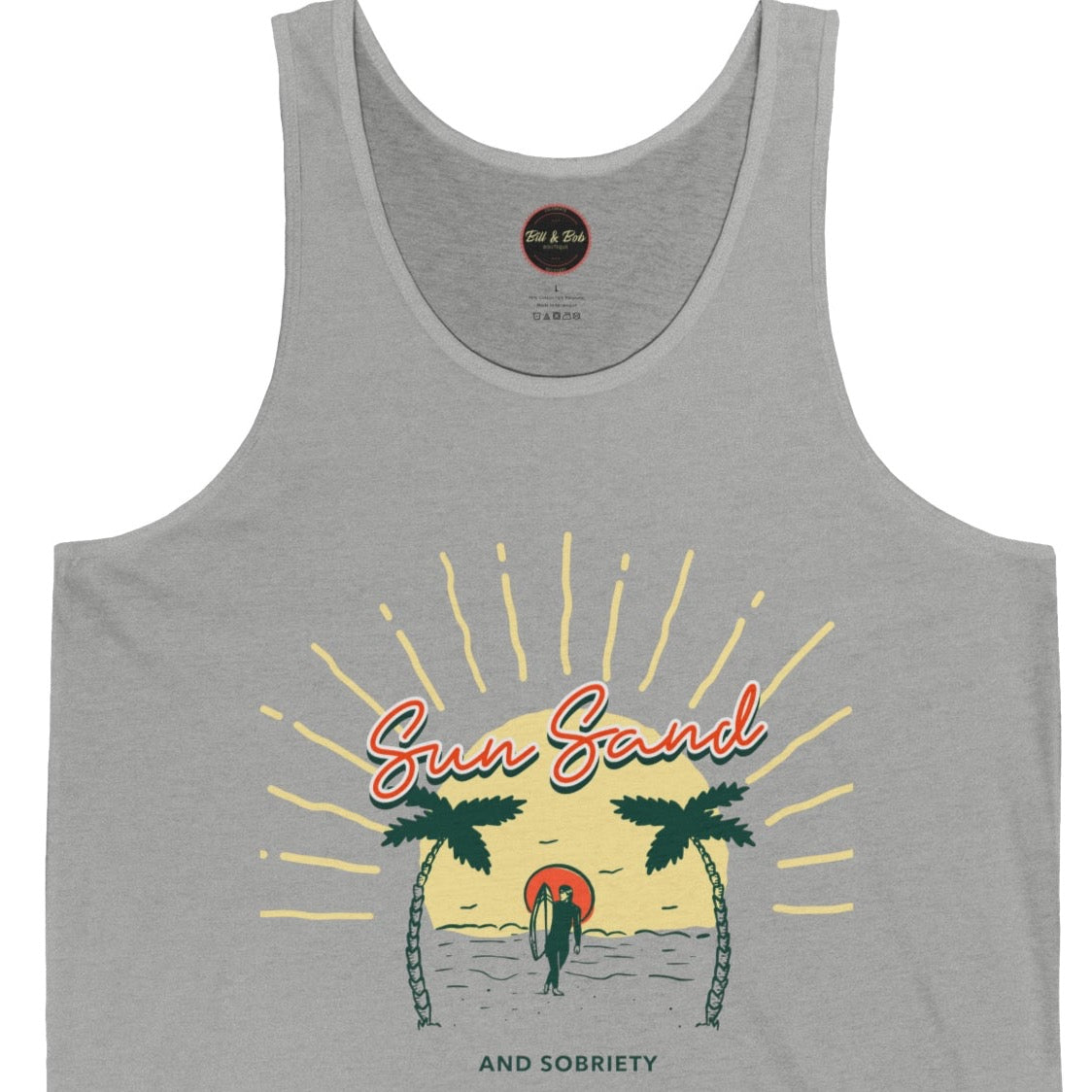 Sun Sand and Sobriety Unisex Jersey Tank