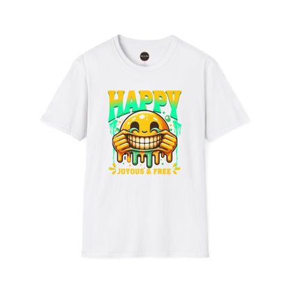 Happy Joyous and Free Unisex Softstyle T-Shirt