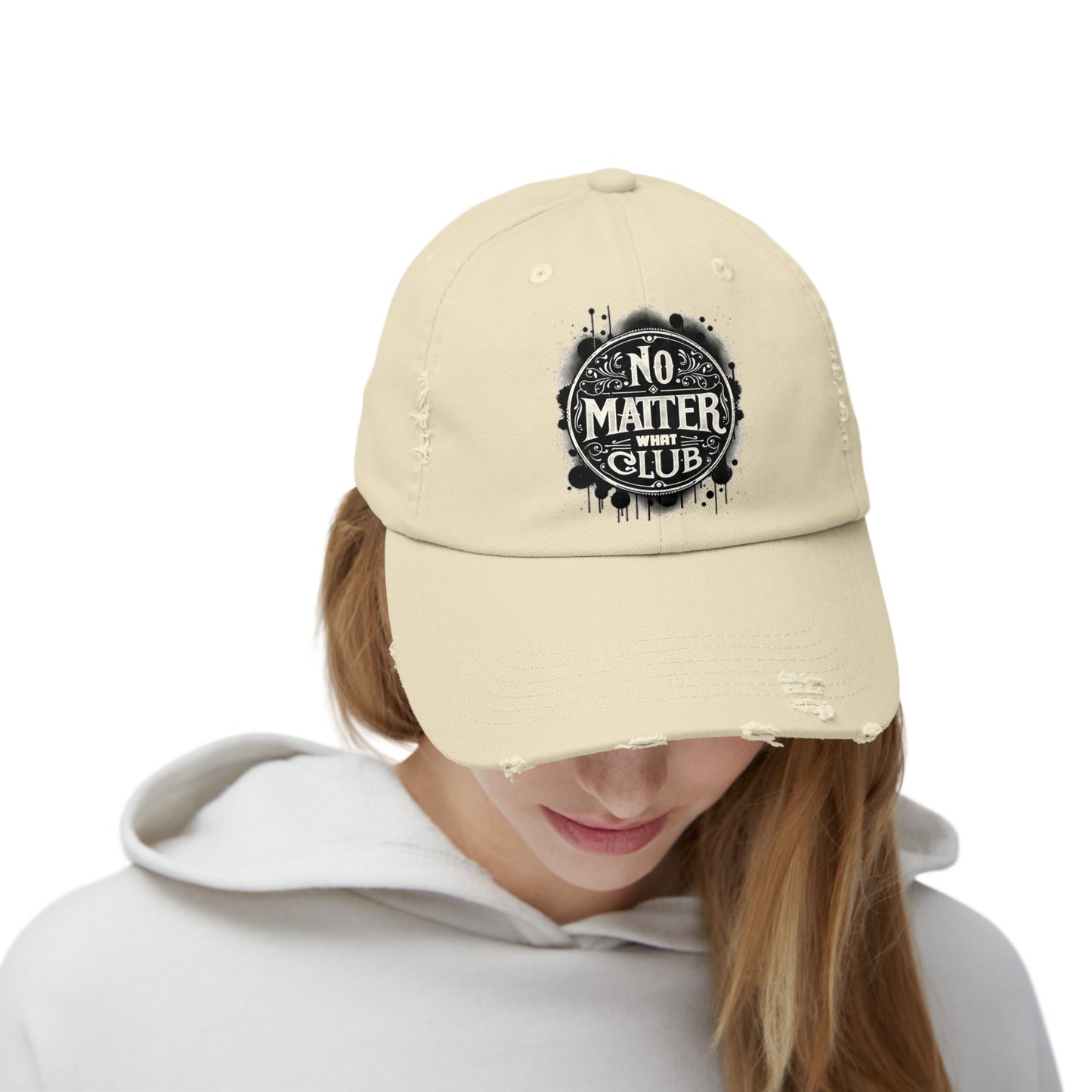 No Matter What Club Unisex Distressed Cap