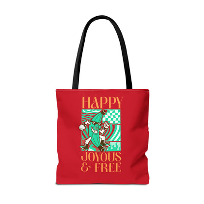 Happy Joyous and Free Tote Bag (AOP)