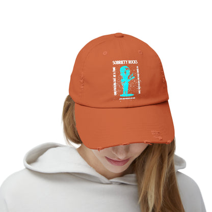 Sobriety Rocks Unisex Distressed Cap