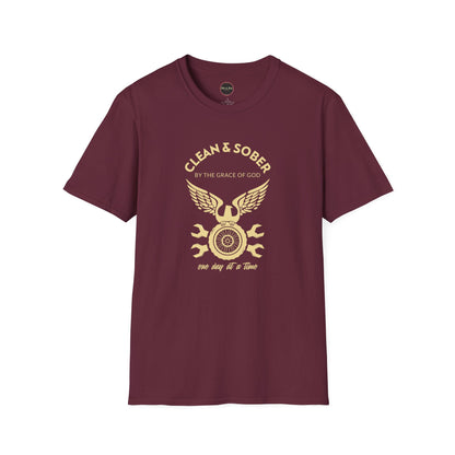 Clean and Sober by the Grace of God Unisex Softstyle T-Shirt