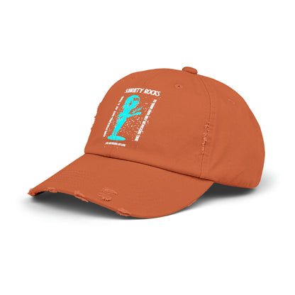 Sobriety Rocks Unisex Distressed Cap