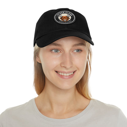 I Steer Clear Dad Hat with Leather Patch (Round)