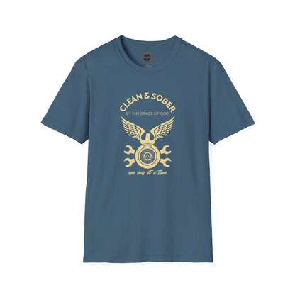 Clean and Sober by the Grace of God Unisex Softstyle T-Shirt