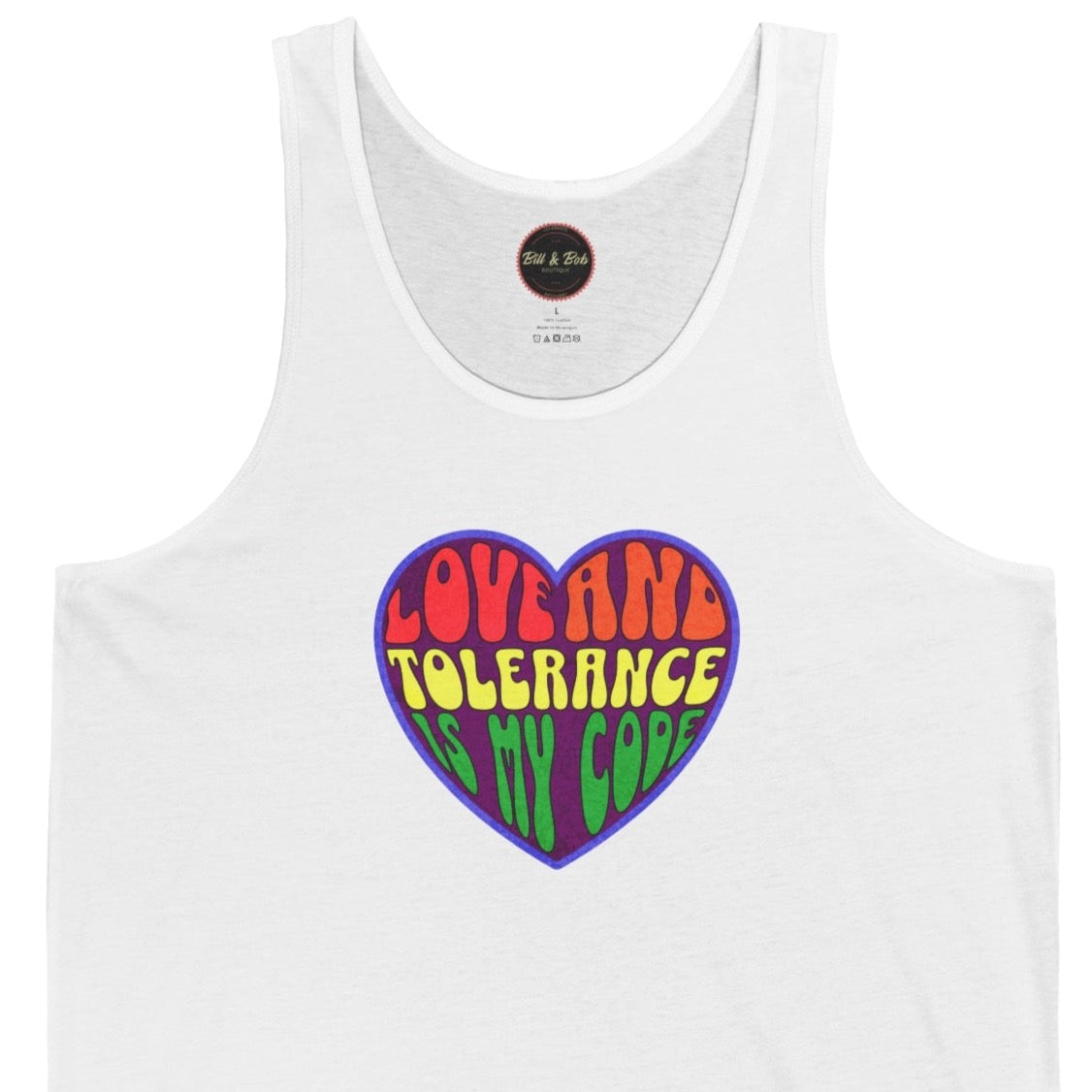 Love and Tolerance Unisex Jersey Tank