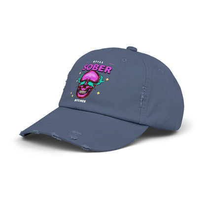 Still Sober Bitches Unisex Distressed Cap
