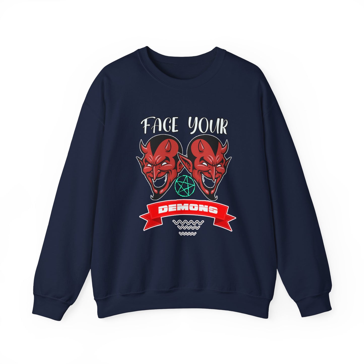 Face Your Demons Unisex Heavy Blend™ Crewneck Sweatshirt