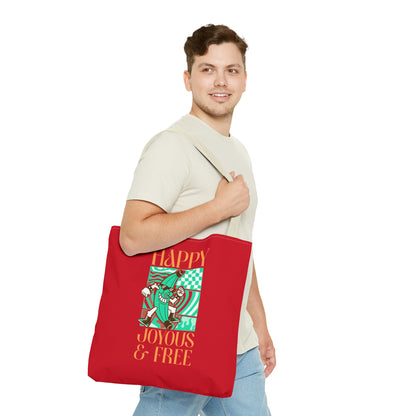 Happy Joyous and Free Tote Bag (AOP)