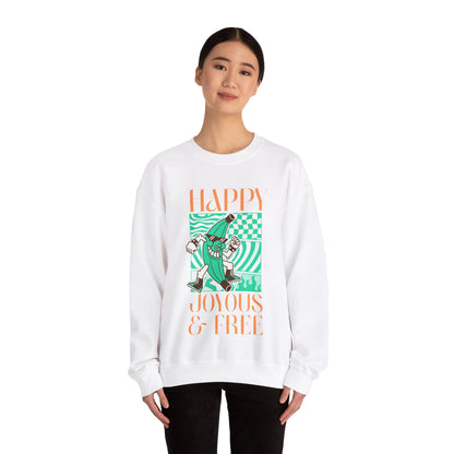 Happy Joyous and Free Unisex Heavy Blend™ Crewneck Sweatshirt