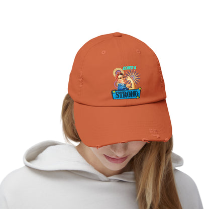 Sober and Strong Vintage Unisex Distressed Cap