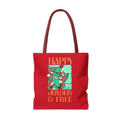 Happy Joyous and Free Tote Bag (AOP)