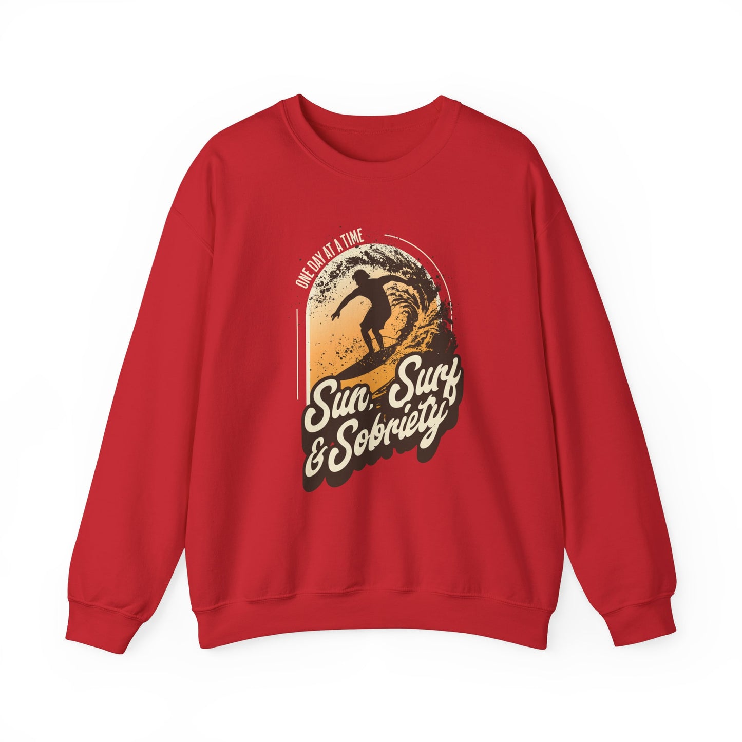 Sun Surf and Sobriety Unisex Heavy Blend™ Crewneck Sweatshirt