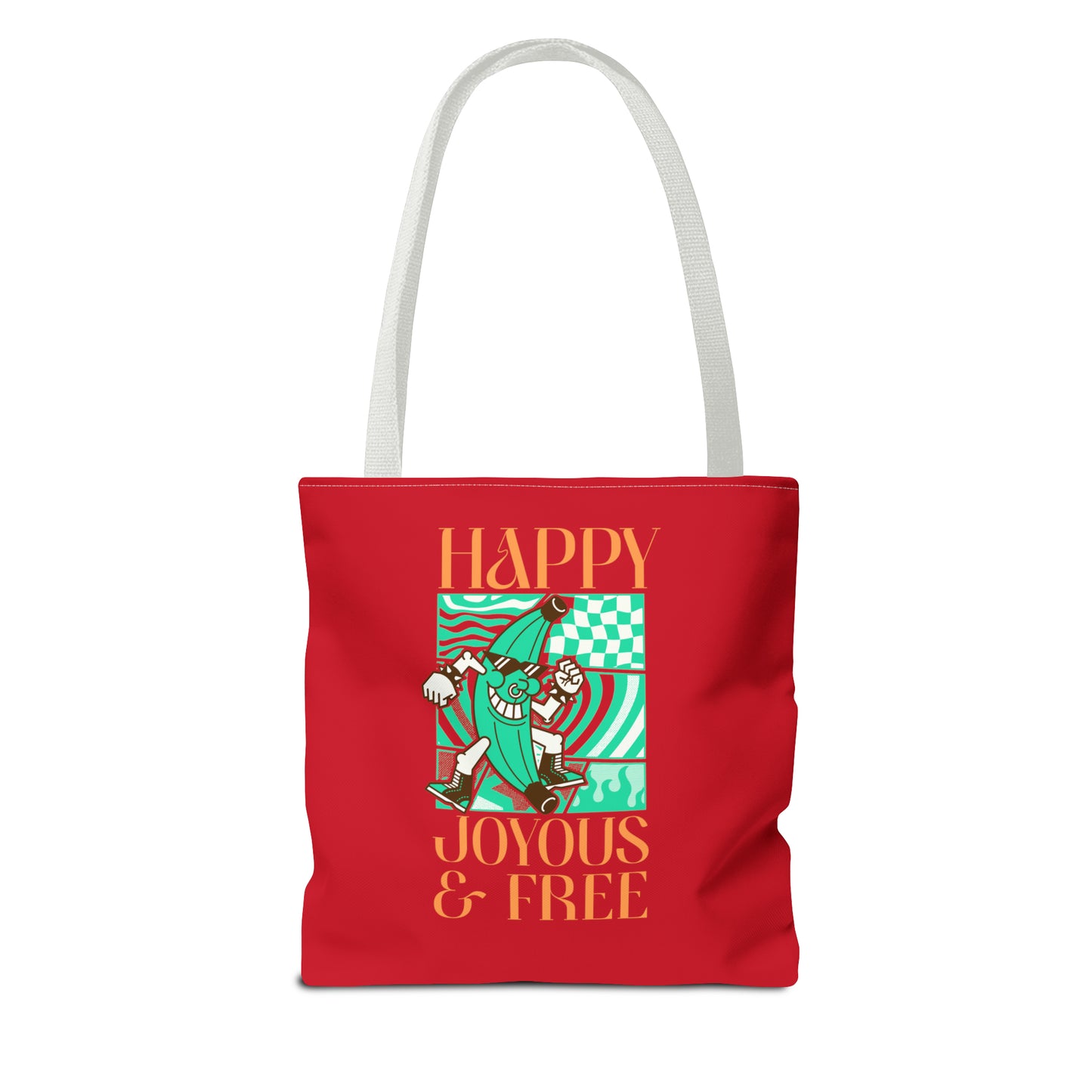 Happy Joyous and Free Tote Bag (AOP)