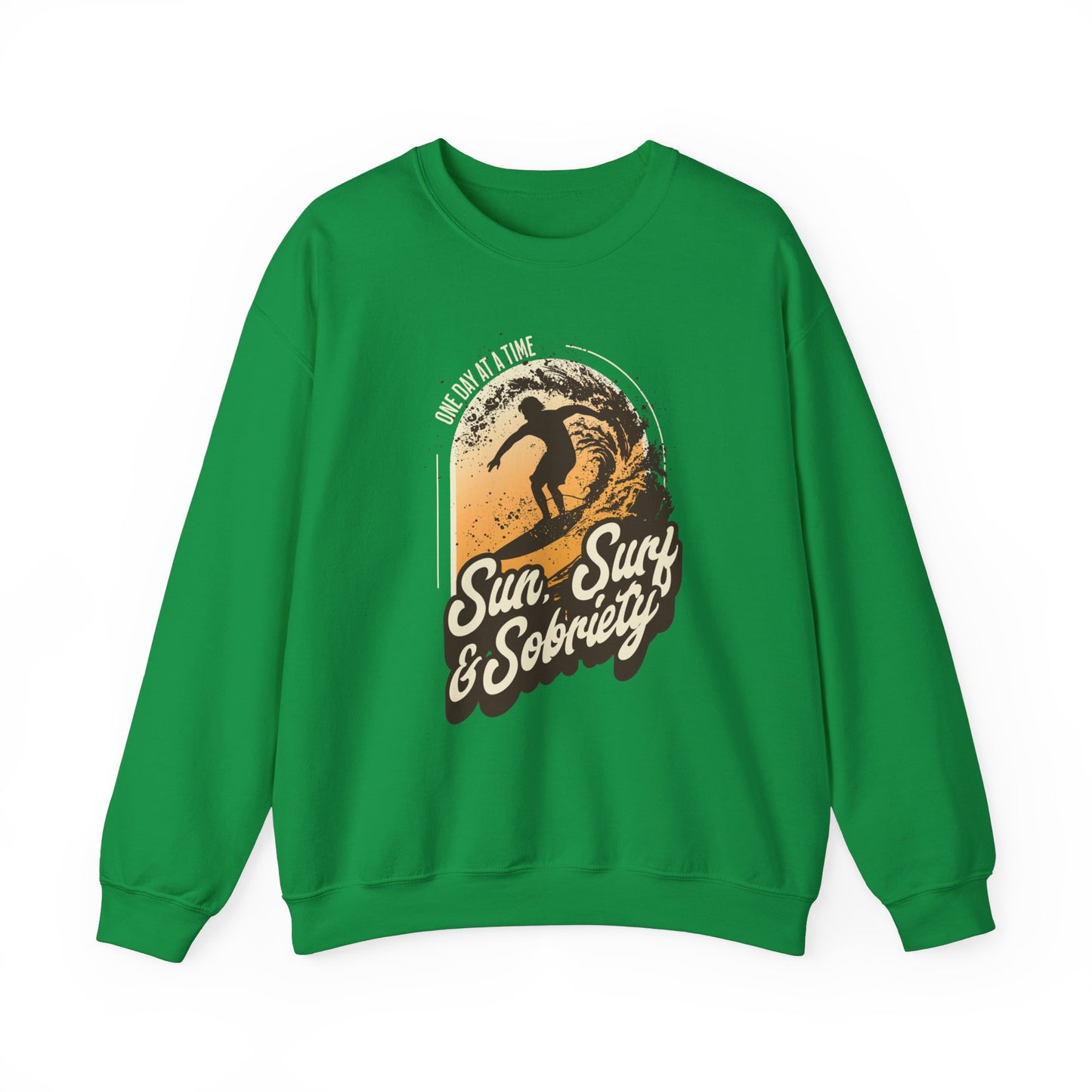 Sun Surf and Sobriety Unisex Heavy Blend™ Crewneck Sweatshirt