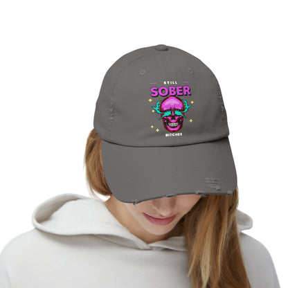 Still Sober Bitches Unisex Distressed Cap