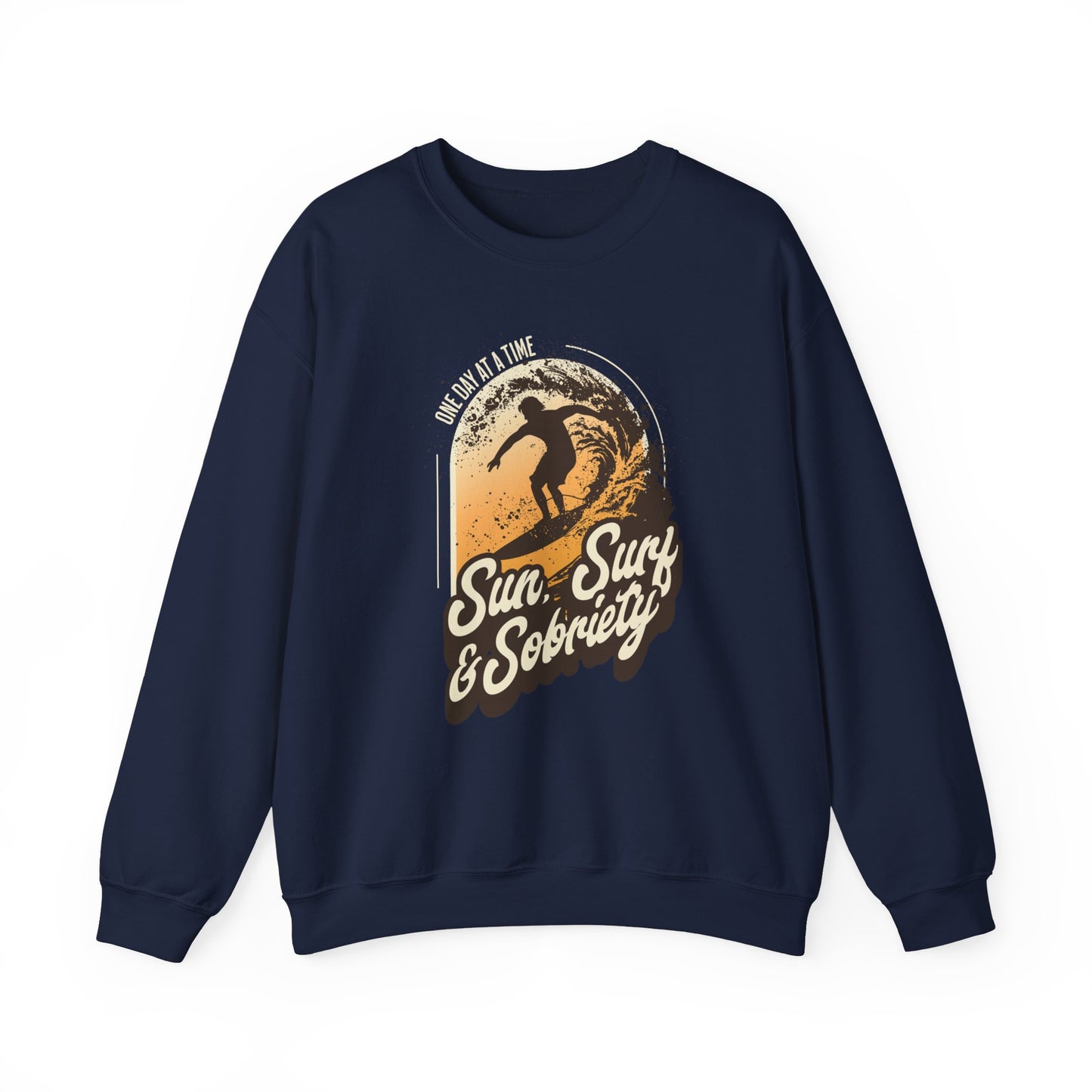 Sun Surf and Sobriety Unisex Heavy Blend™ Crewneck Sweatshirt