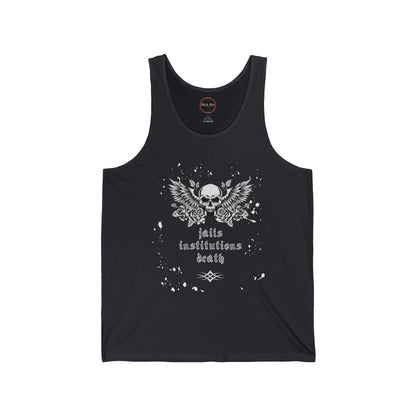 Jails Institutions and Death Unisex Jersey Tank