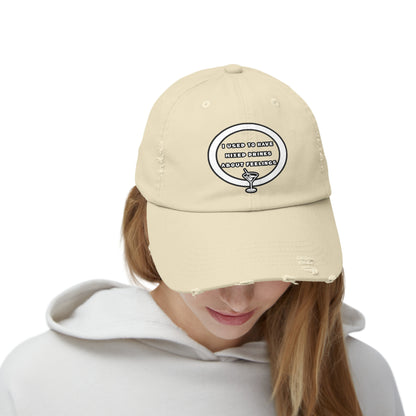 Mixed Drinks About Feelings Unisex Distressed Cap