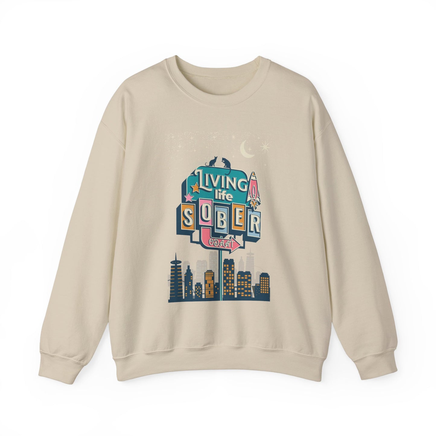 Living Life Sober Unisex Heavy Blend™ Crewneck Sweatshirt